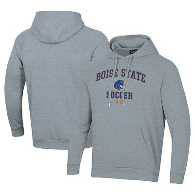Men's Under Armour Gray Boise State Broncos Soccer Arch Over Pullover Hoodie