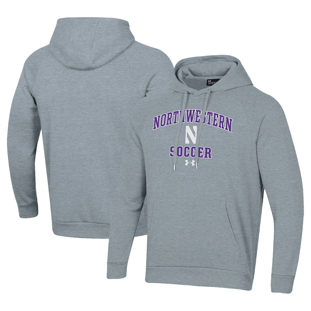 Men's Under Armour Northwestern Wildcats Soccer Arch Over Pullover Hoodie