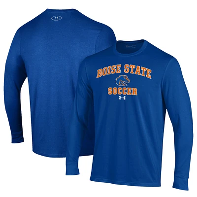 Men's Under Armour Royal Boise State Broncos Soccer Arch Over Performance Long Sleeve T-Shirt