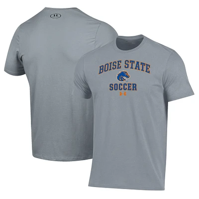 Men's Under Armour Gray Boise State Broncos Soccer Arch Over Performance T-Shirt