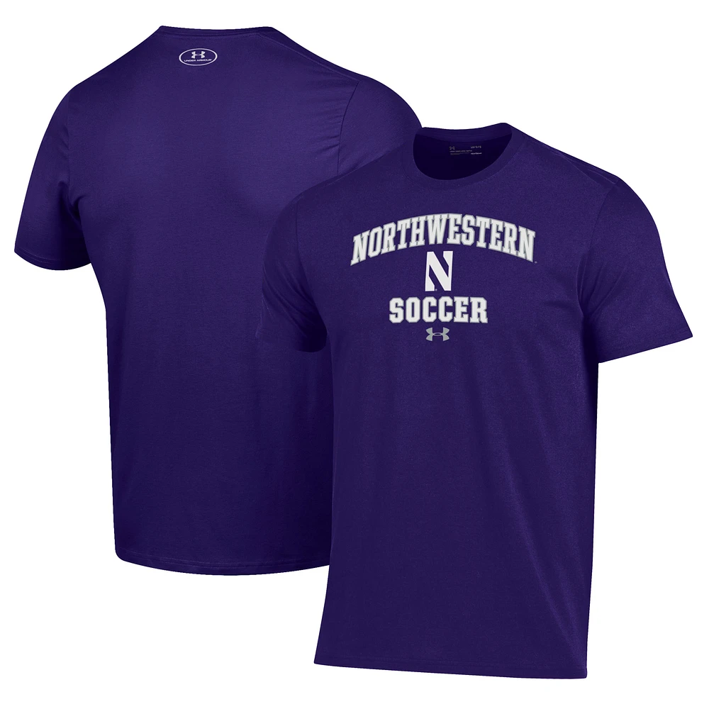 Men's Under Armour Northwestern Wildcats Soccer Arch Over Performance T-Shirt