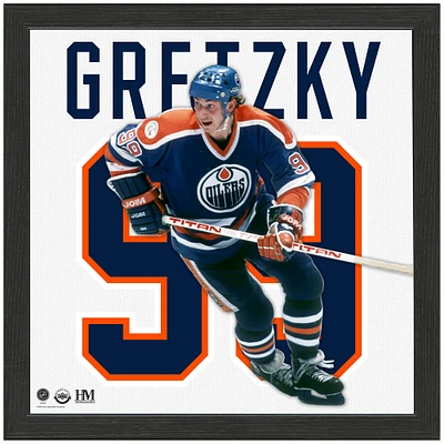 Highland Mint Wayne Gretzky Edmonton Oilers 13'' x 13'' Impact Jersey Framed Photo