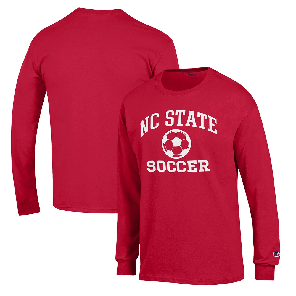 Men's Champion NC State Wolfpack Soccer Icon Long Sleeve T-Shirt