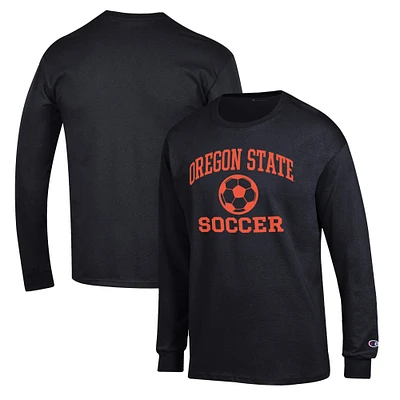 Men's Champion Oregon State Beavers Soccer Icon Long Sleeve T-Shirt