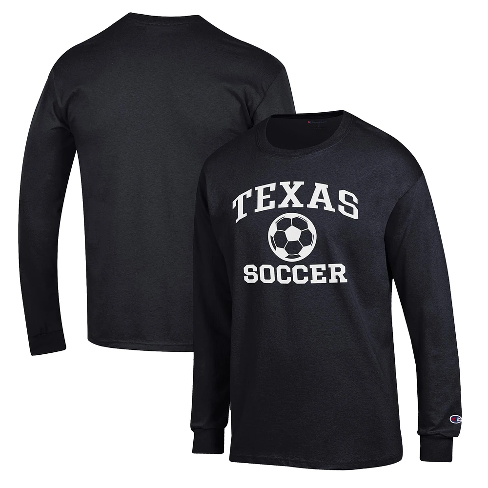 Men's Champion Texas Longhorns Soccer Icon Long Sleeve T-Shirt