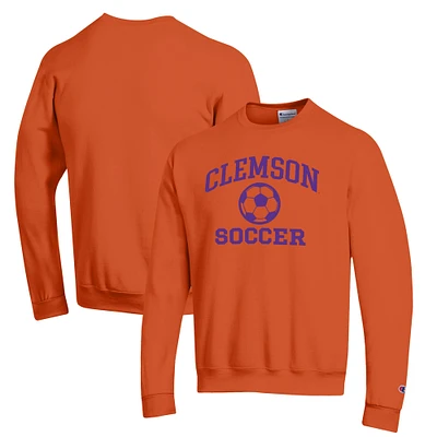 Men's Champion Orange Clemson Tigers Soccer Icon Powerblend Pullover Sweatshirt