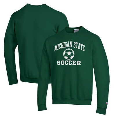 Men's Champion Michigan State Spartans Soccer Icon Powerblend Pullover Sweatshirt
