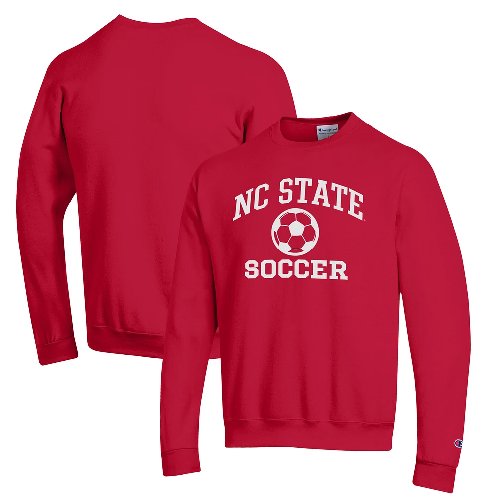 Men's Champion NC State Wolfpack Soccer Icon Powerblend Pullover Sweatshirt