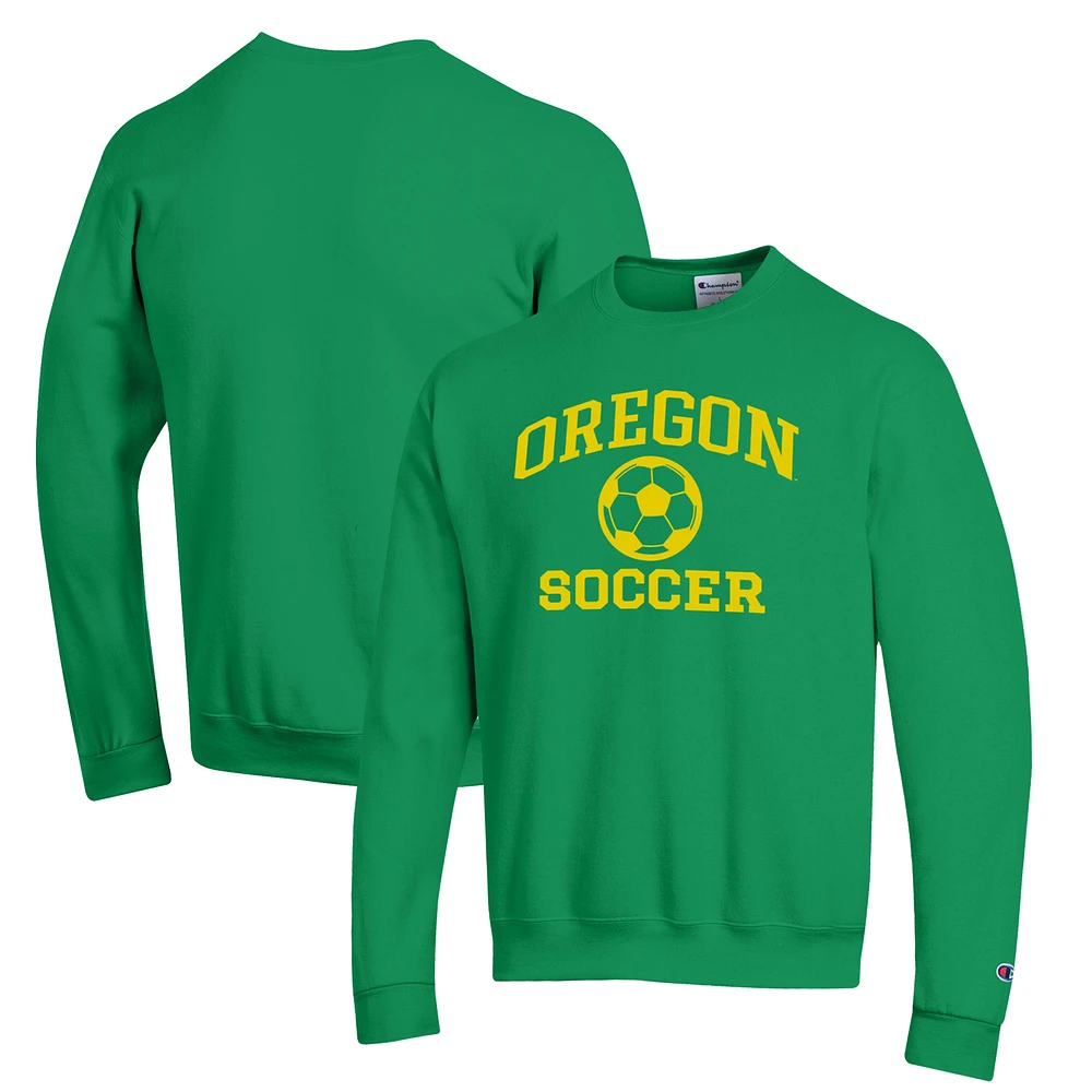 Men's Champion Oregon Ducks Soccer Icon Powerblend Pullover Sweatshirt