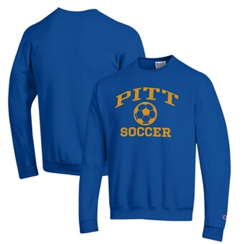 Men's Champion Royal Pitt Panthers Soccer Icon Powerblend Pullover Sweatshirt