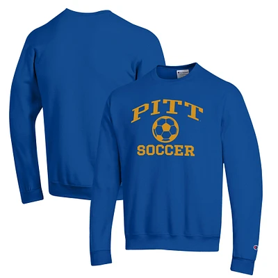 Men's Champion Royal Pitt Panthers Soccer Icon Powerblend Pullover Sweatshirt