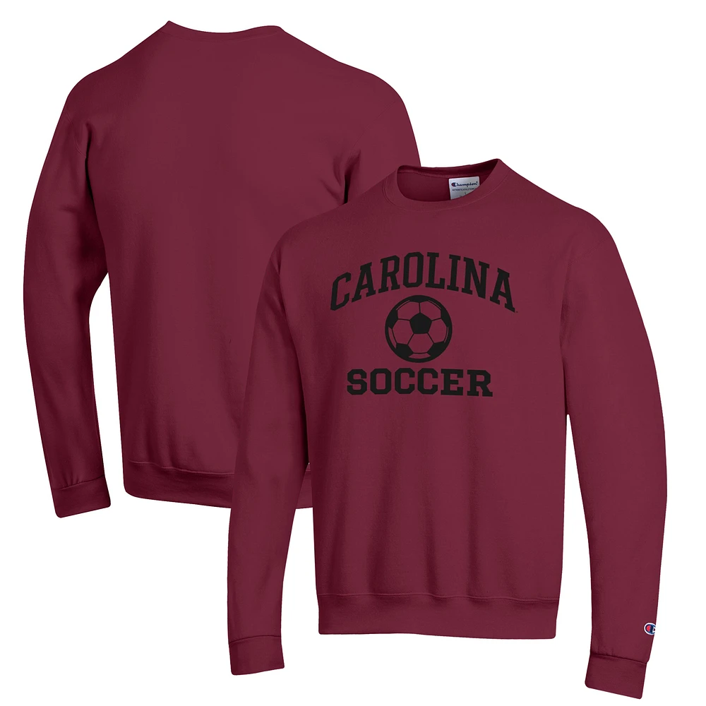 Men's Champion Garnet South Carolina Gamecocks Soccer Icon Powerblend Pullover Sweatshirt