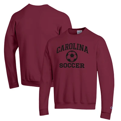 Men's Champion Garnet South Carolina Gamecocks Soccer Icon Powerblend Pullover Sweatshirt