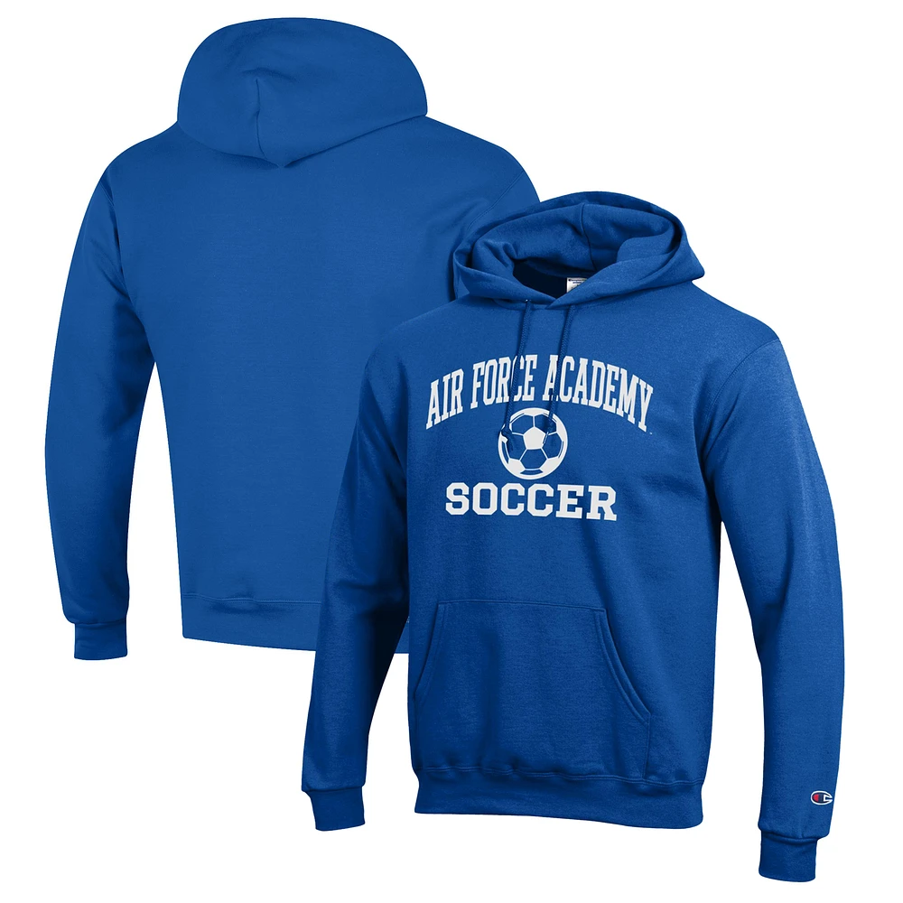Men's Champion Royal Air Force Falcons Soccer Icon Powerblend Pullover Hoodie