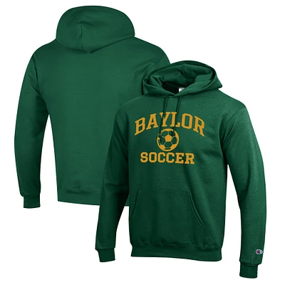 Men's Champion Green Baylor Bears Soccer Icon Powerblend Pullover Hoodie