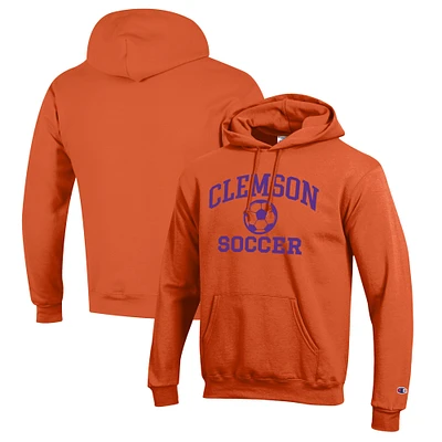Men's Champion Orange Clemson Tigers Soccer Icon Powerblend Pullover Hoodie