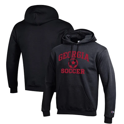 Men's Champion Georgia Bulldogs Soccer Icon Powerblend Pullover Hoodie