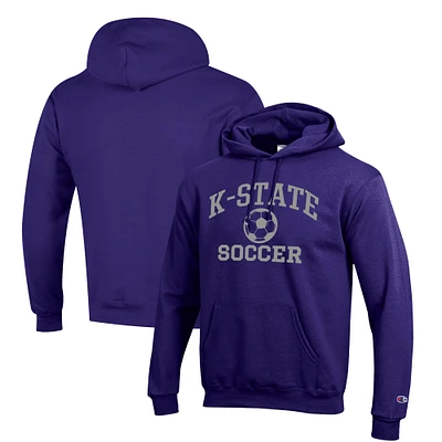 Men's Champion Kansas State Wildcats Soccer Icon Powerblend Pullover Hoodie
