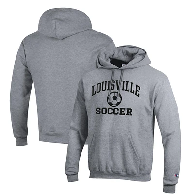 Men's Champion Louisville Cardinals Soccer Icon Powerblend Pullover Hoodie