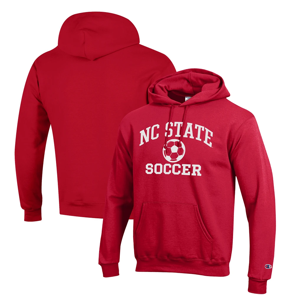 Men's Champion NC State Wolfpack Soccer Icon Powerblend Pullover Hoodie