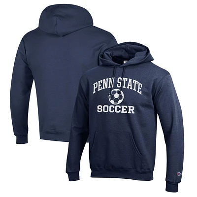 Men's Champion Navy Penn State Nittany Lions Soccer Icon Powerblend Pullover Hoodie