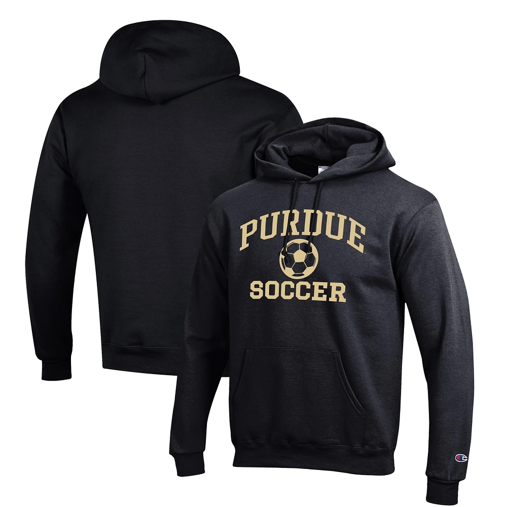 Men's Champion Purdue Boilermakers Soccer Icon Powerblend Pullover Hoodie