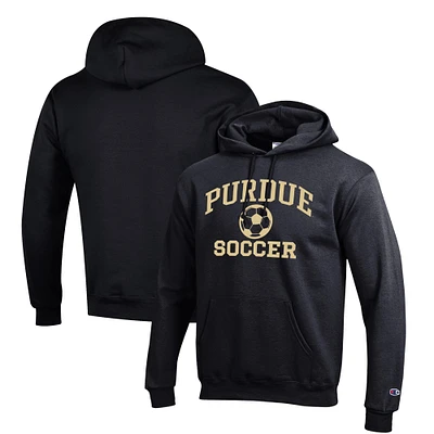 Men's Champion Purdue Boilermakers Soccer Icon Powerblend Pullover Hoodie