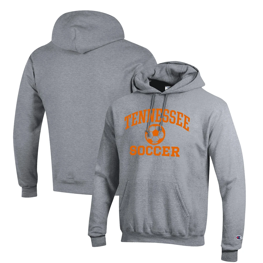 Men's Champion Gray Tennessee Volunteers Soccer Icon Powerblend Pullover Hoodie