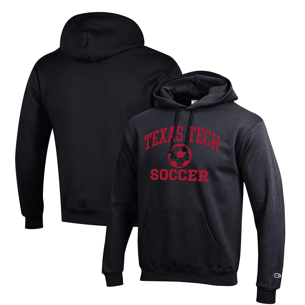 Men's Champion Texas Tech Red Raiders Soccer Icon Powerblend Pullover Hoodie