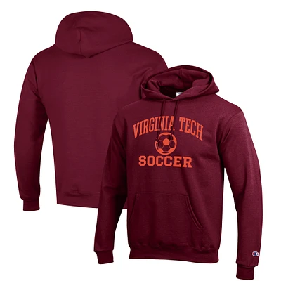 Men's Champion Maroon Virginia Tech Hokies Soccer Icon Powerblend Pullover Hoodie