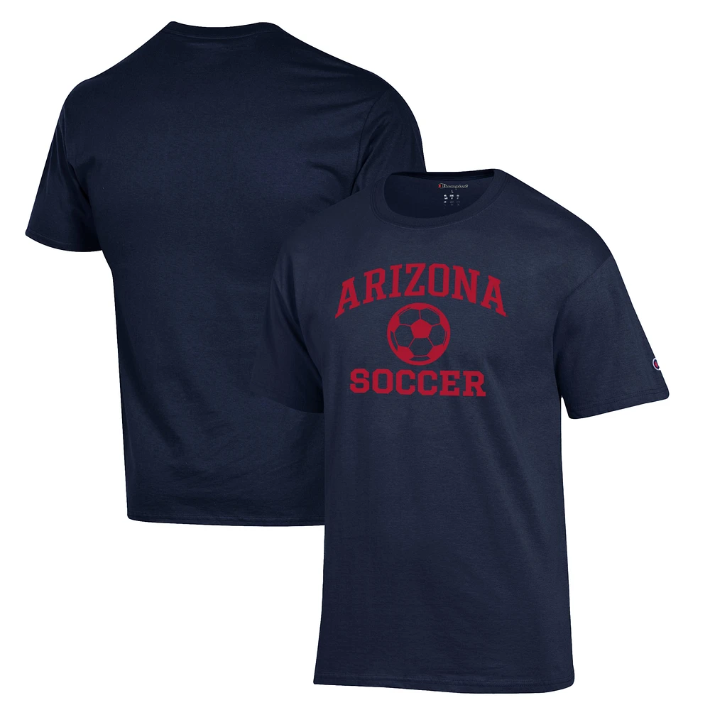 Men's Champion Navy Arizona Wildcats Soccer Icon T-Shirt