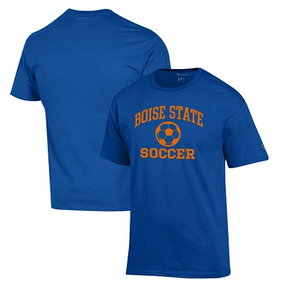 Men's Champion Royal Boise State Broncos Soccer Icon T-Shirt