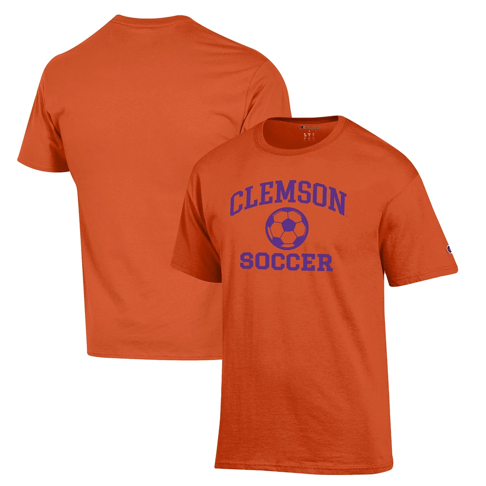 Men's Champion Orange Clemson Tigers Soccer Icon T-Shirt