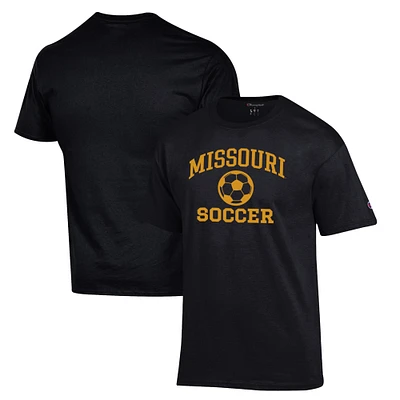 Men's Champion Black Missouri Tigers Soccer Icon T-Shirt