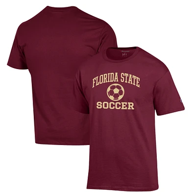 Men's Champion Garnet Florida State Seminoles Soccer Icon T-Shirt