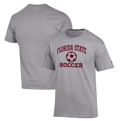Men's Champion Gray Florida State Seminoles Soccer Icon T-Shirt