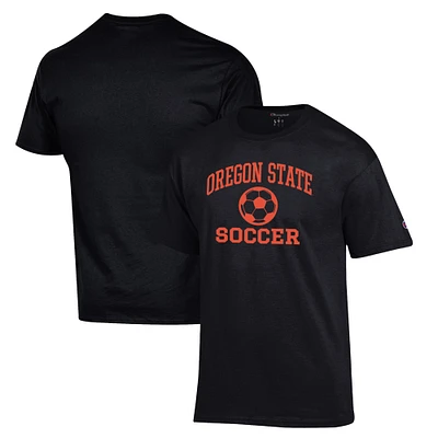 Men's Champion Black Oregon State Beavers Soccer Icon T-Shirt