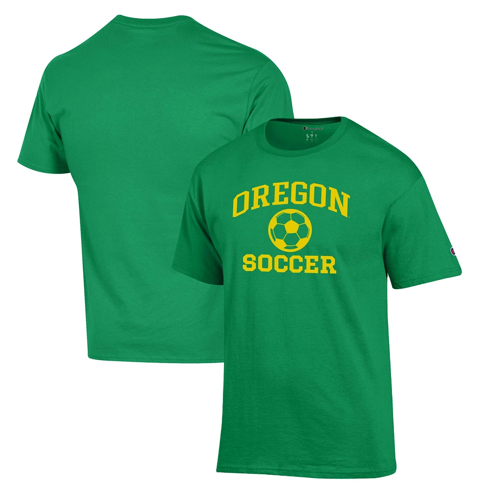 Men's Champion Green Oregon Ducks Soccer Icon T-Shirt
