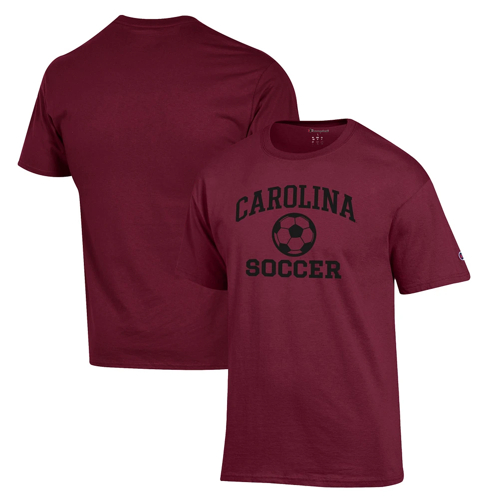 Men's Champion Garnet South Carolina Gamecocks Soccer Icon T-Shirt
