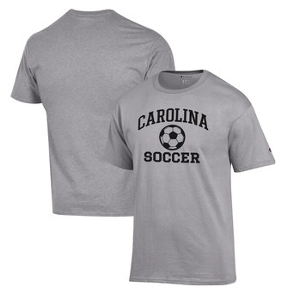 Men's Champion Gray South Carolina Gamecocks Soccer Icon T-Shirt