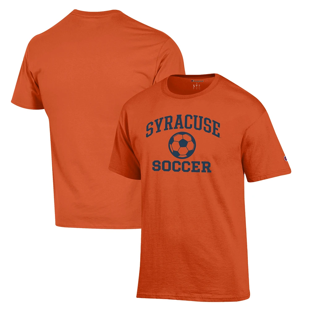 Men's Champion Orange Syracuse Soccer Icon T-Shirt