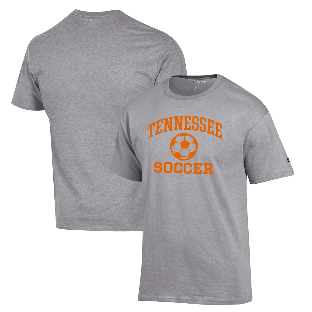 Men's Champion Gray Tennessee Volunteers Soccer Icon T-Shirt