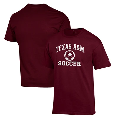 Men's Champion Maroon Texas A&M Aggies Soccer Icon T-Shirt