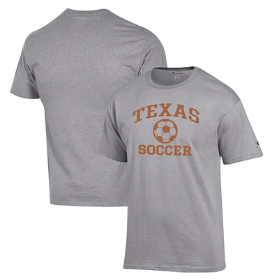 Men's Champion Gray Texas Longhorns Soccer Icon T-Shirt