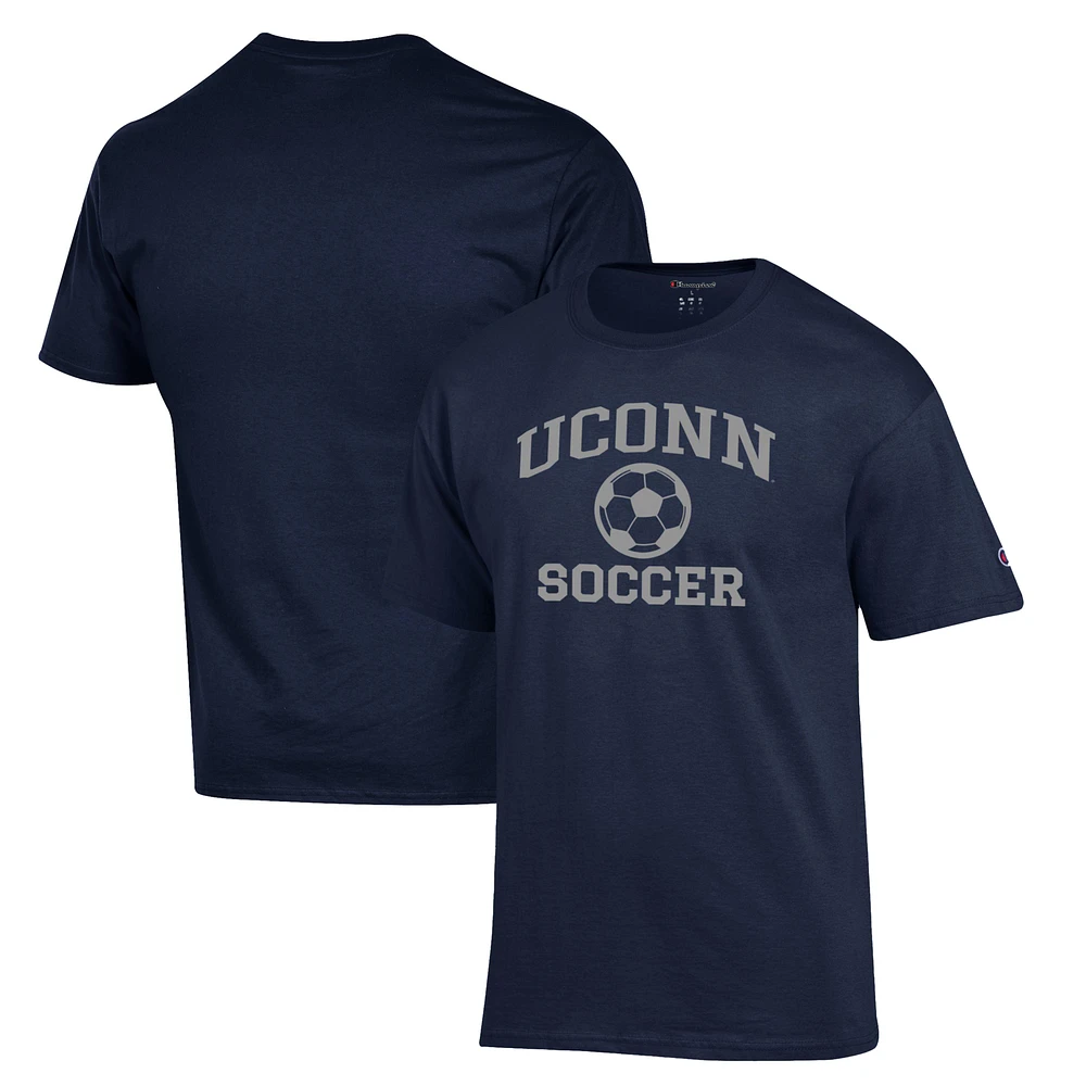 Men's Champion Navy UConn Huskies Soccer Icon T-Shirt