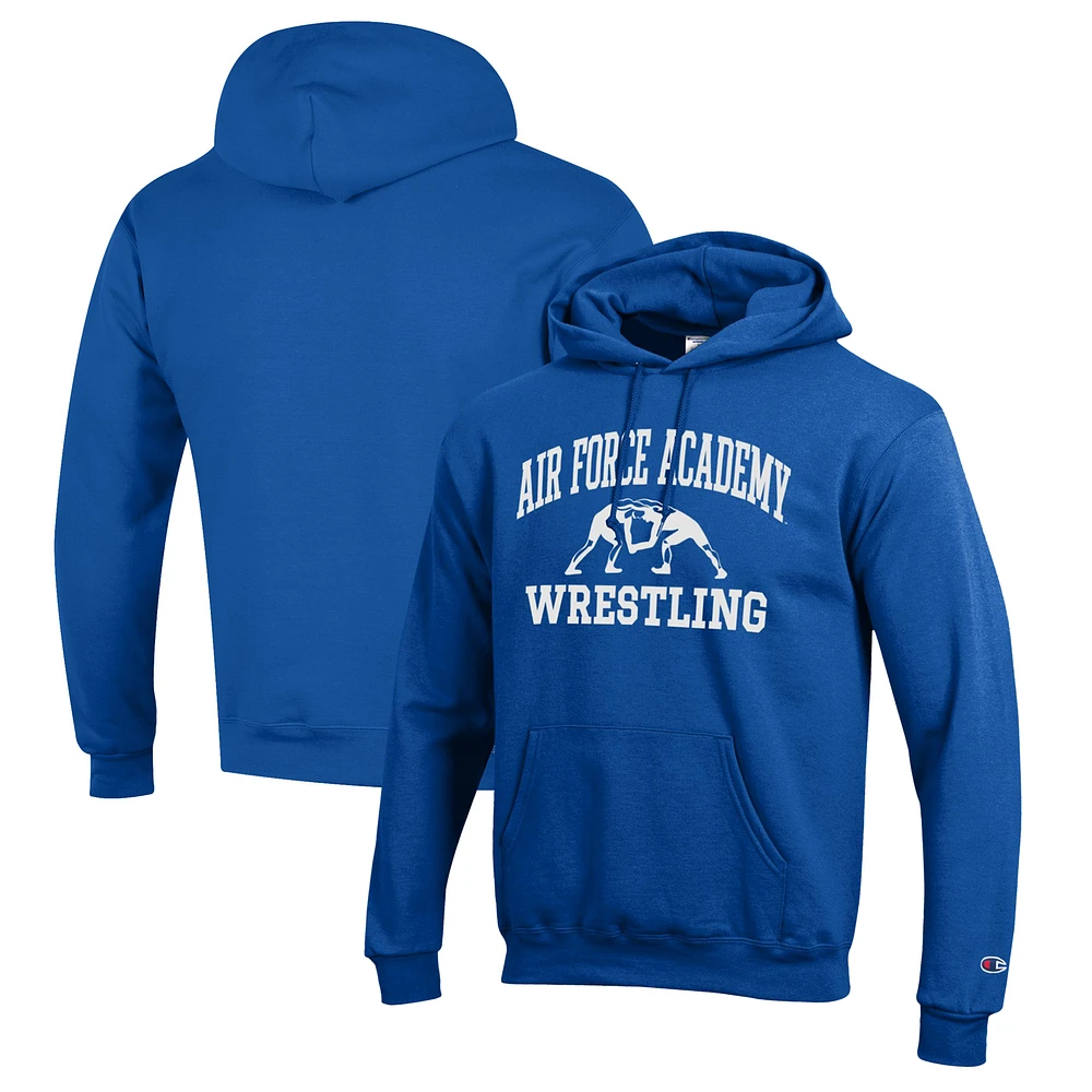 Men's Champion Royal Air Force Falcons Wrestling Icon Pullover Hoodie