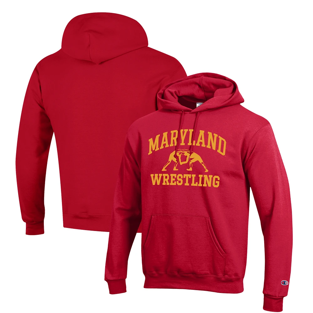Men's Champion Maryland Terrapins Wrestling Icon Pullover Hoodie