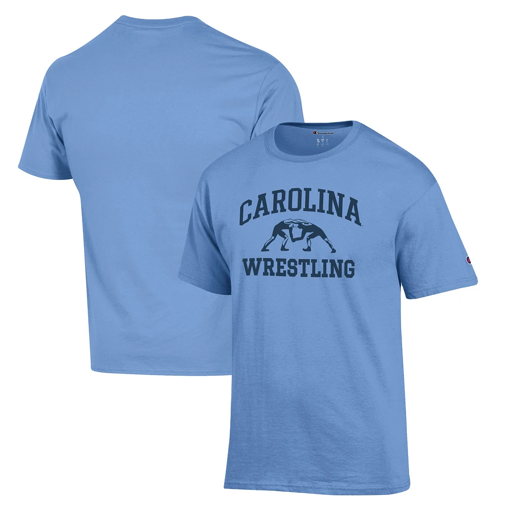 Men's Champion Carolina Blue North Tar Heels Wrestling Icon T-Shirt