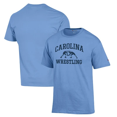 Men's Champion Carolina Blue North Tar Heels Wrestling Icon T-Shirt