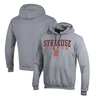 Men's Champion Syracuse Orange Soccer Stack Logo Powerblend Pullover Hoodie